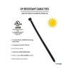 Kable Kontrol Cable Zip Ties 4" Inch Long - UV Resistant Nylon - 18 Lbs Tensile Strength - 100 pc Pack CT242